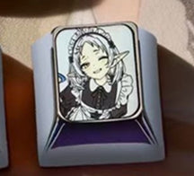 Mushoku Tensei series, 1U titanium alloy personalized keycaps, height optional, anime, gaming, cultural and creative metal decorative keycaps