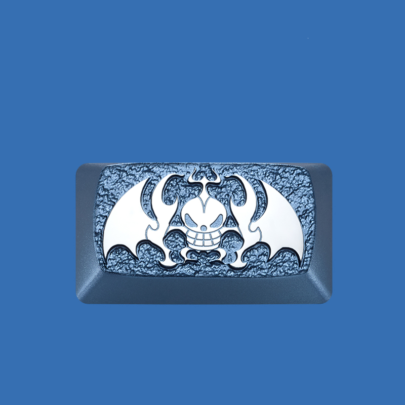 One Piece series keycaps, aluminum alloy metal anode personalized keycaps with large key positions, mechanical keyboard metal decorative keycaps