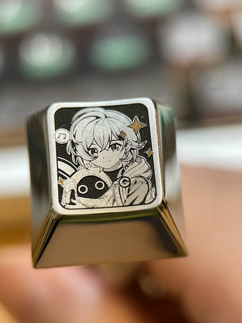 Zenless Zone Zero,Belle, Titanium alloy carved keycaps, mechanical keyboard decorative keycaps.