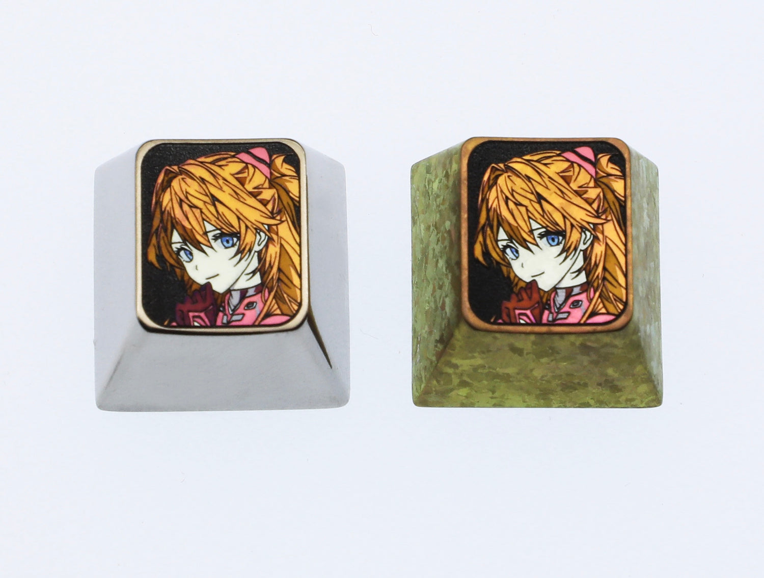 EVA,The most beautiful Asuka, 1U personalized keycap, titanium alloy metal decorative keycap, comic art keycap