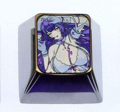 Azur Lane 1U Titanium Alloy Personalized Keycaps Anime Game Characters Metal Decorative Art Keycaps