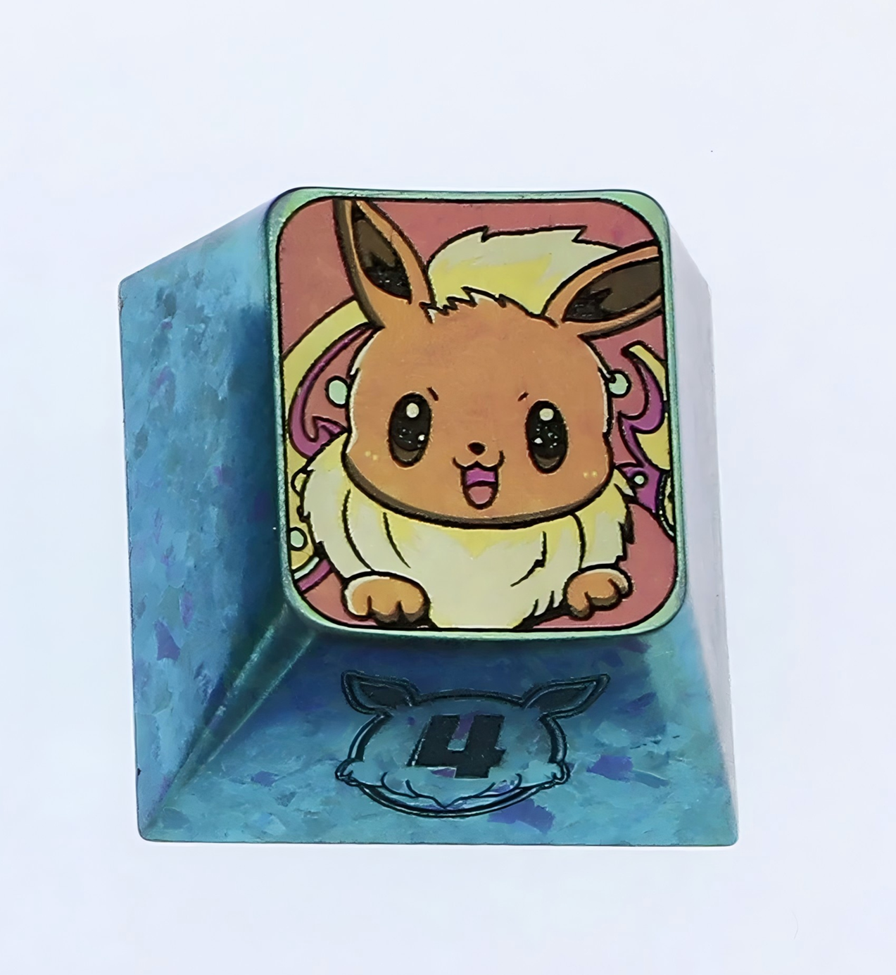 Pok é mon series titanium alloy carved 1U personalized keycaps, metal decorative keycaps, anime metal art keycaps