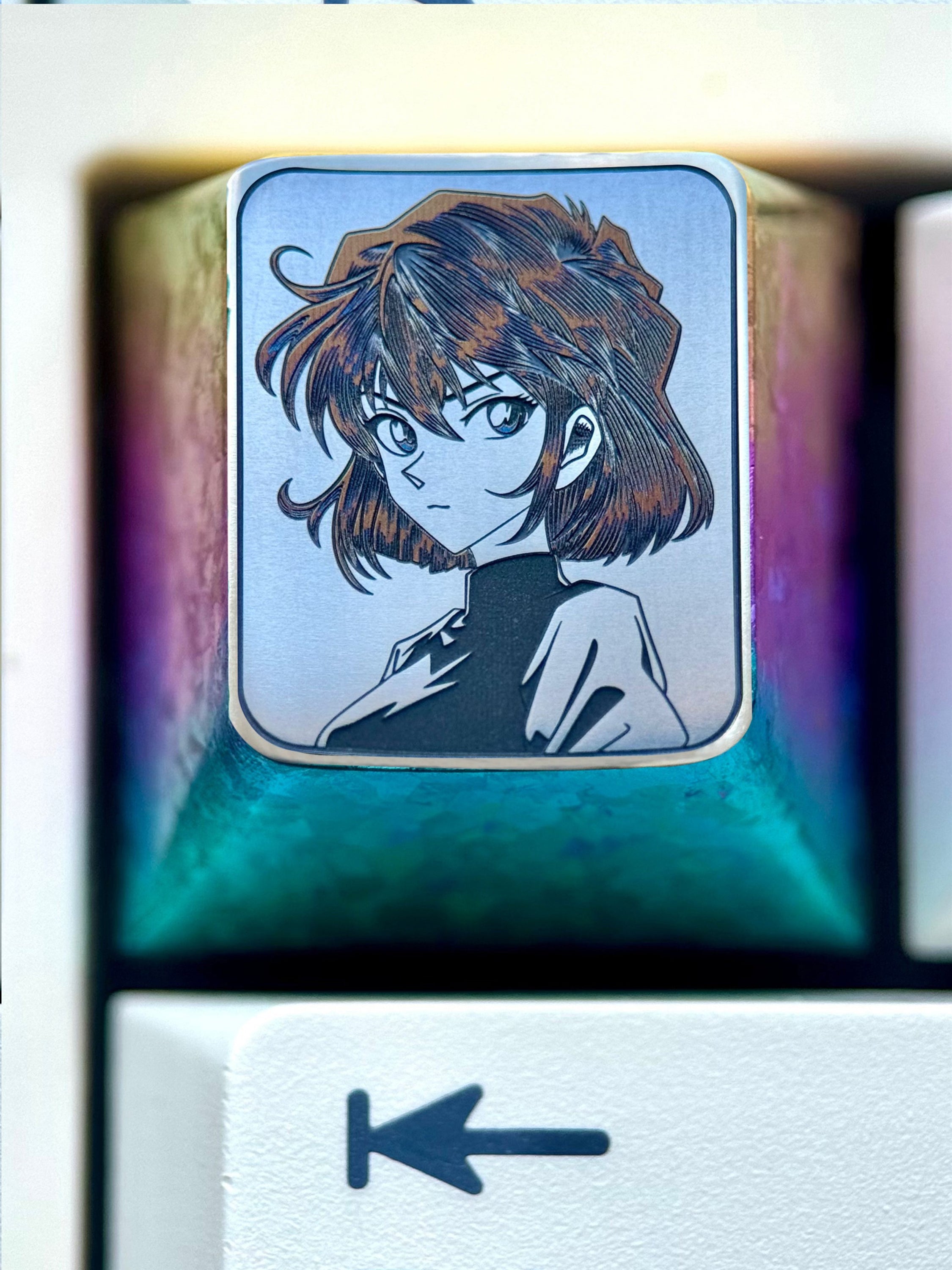 Detective Conan, Anita Hailey, 1U titanium alloy personalized keycaps, anime and game character peripheral art keycaps