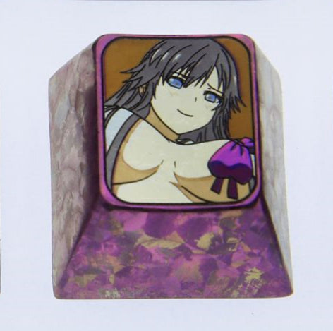 Akino Sakura, Pansy, 1U titanium alloy personalized keycaps, metal keycaps around characters in games, comics, and novels