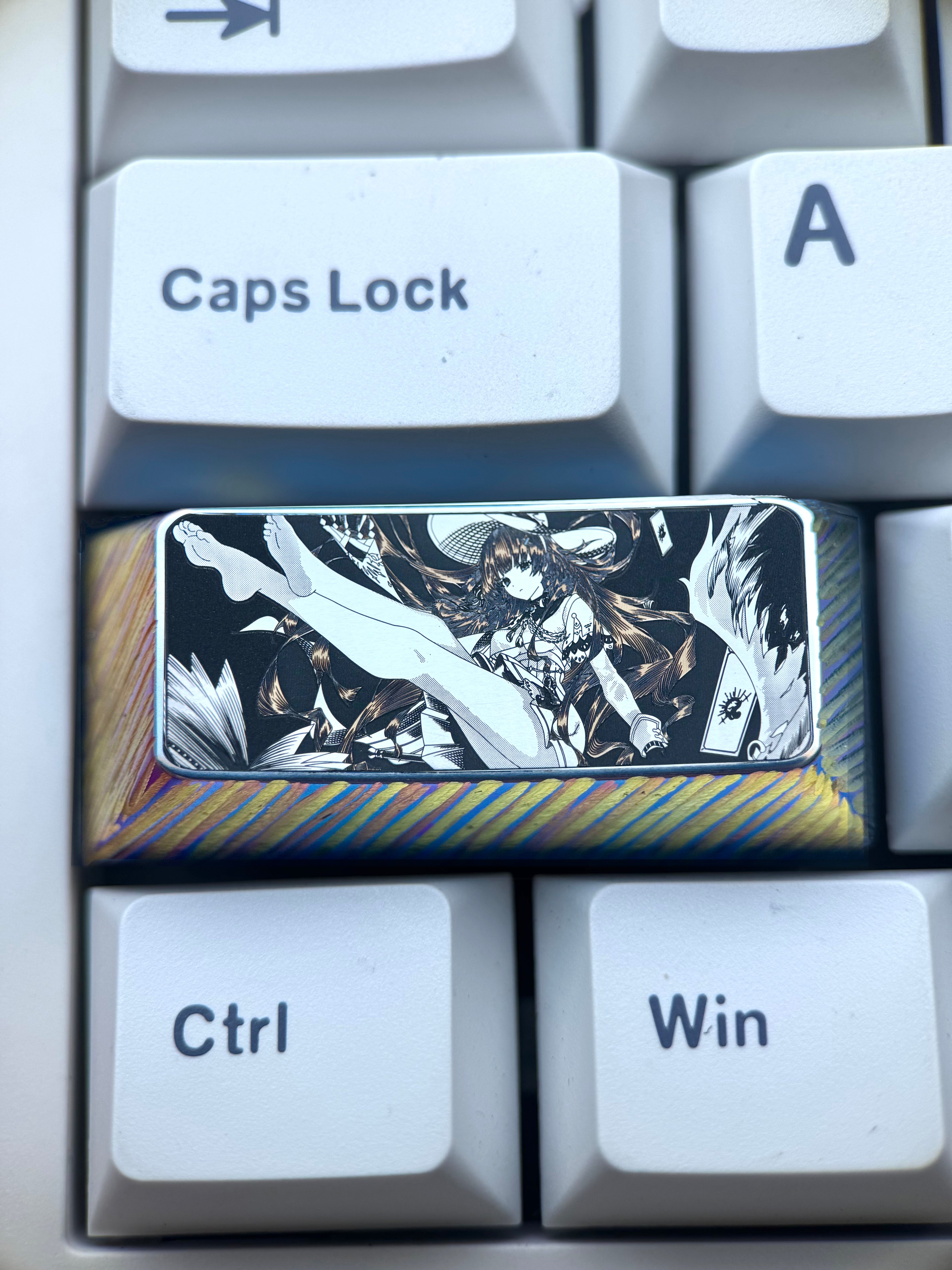 Wuthering Waves, Phoebe, 2.25U titanium alloy carved keycaps, anime and game culture creative personalized keycaps