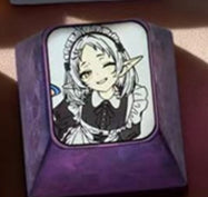 Mushoku Tensei series, 1U titanium alloy personalized keycaps, height optional, anime, gaming, cultural and creative metal decorative keycaps