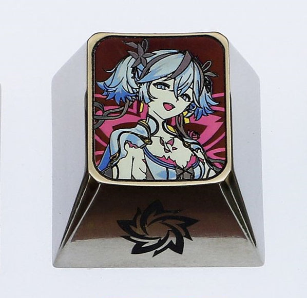 Wuthering Waves Phoebe&Camellia&Charlotte Montelli 1U Color Titanium Keycaps, Metal Personalized Keycaps