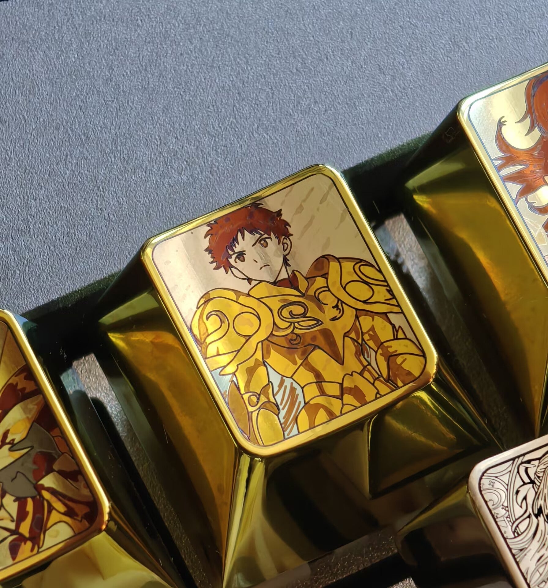EVA/Saint doujin,Titanium alloy metal keycaps, personalized keycaps, keyboard decorative keycaps