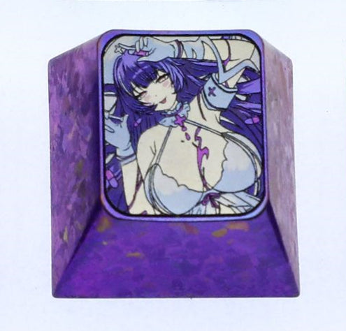 Azur Lane 1U Titanium Alloy Personalized Keycaps Anime Game Characters Metal Decorative Art Keycaps