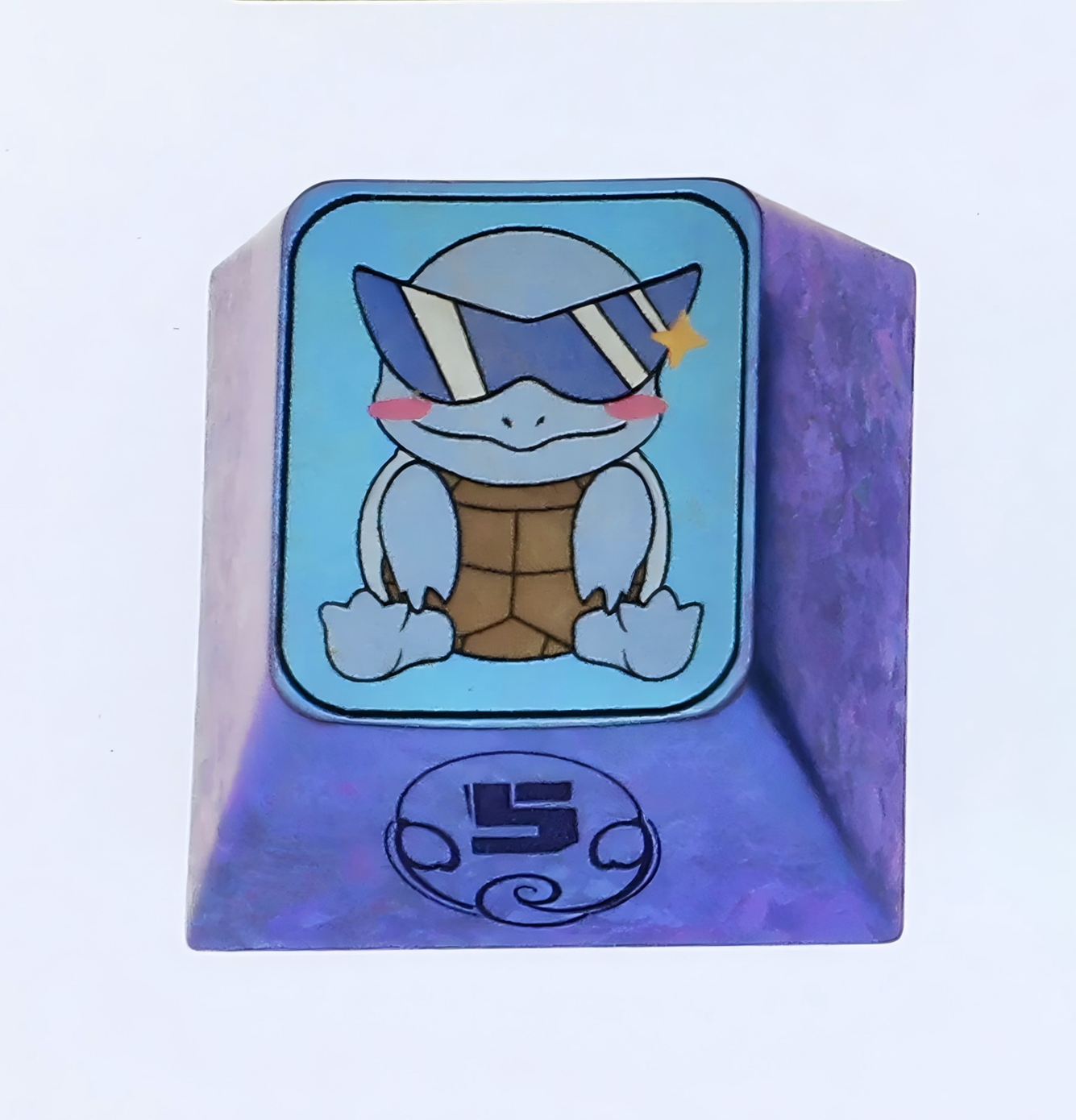Pok é mon series titanium alloy carved 1U personalized keycaps, metal decorative keycaps, anime metal art keycaps