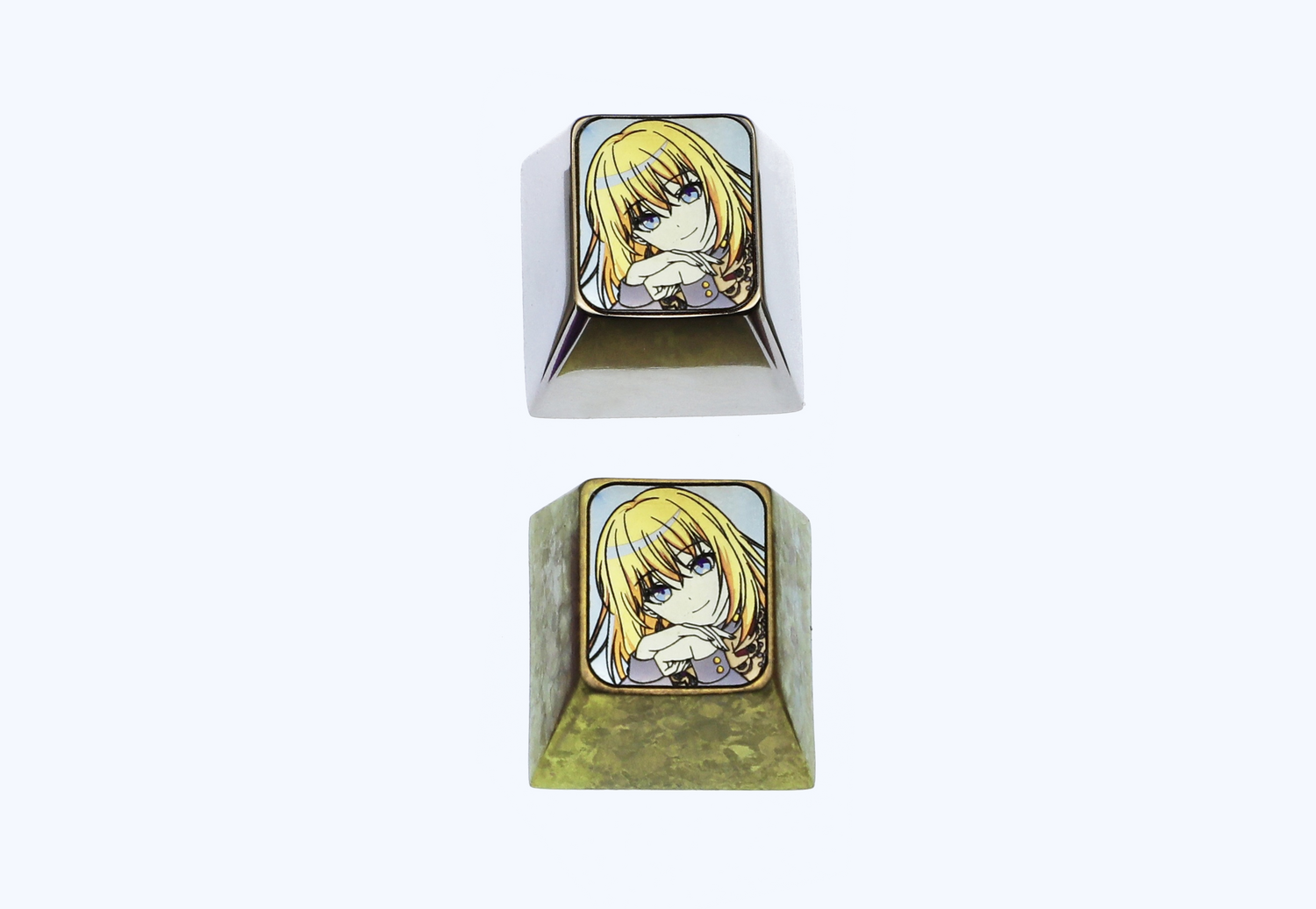 Misumi Hatsune, 1U titanium alloy personalized keycap, anime character metal decorative keycap