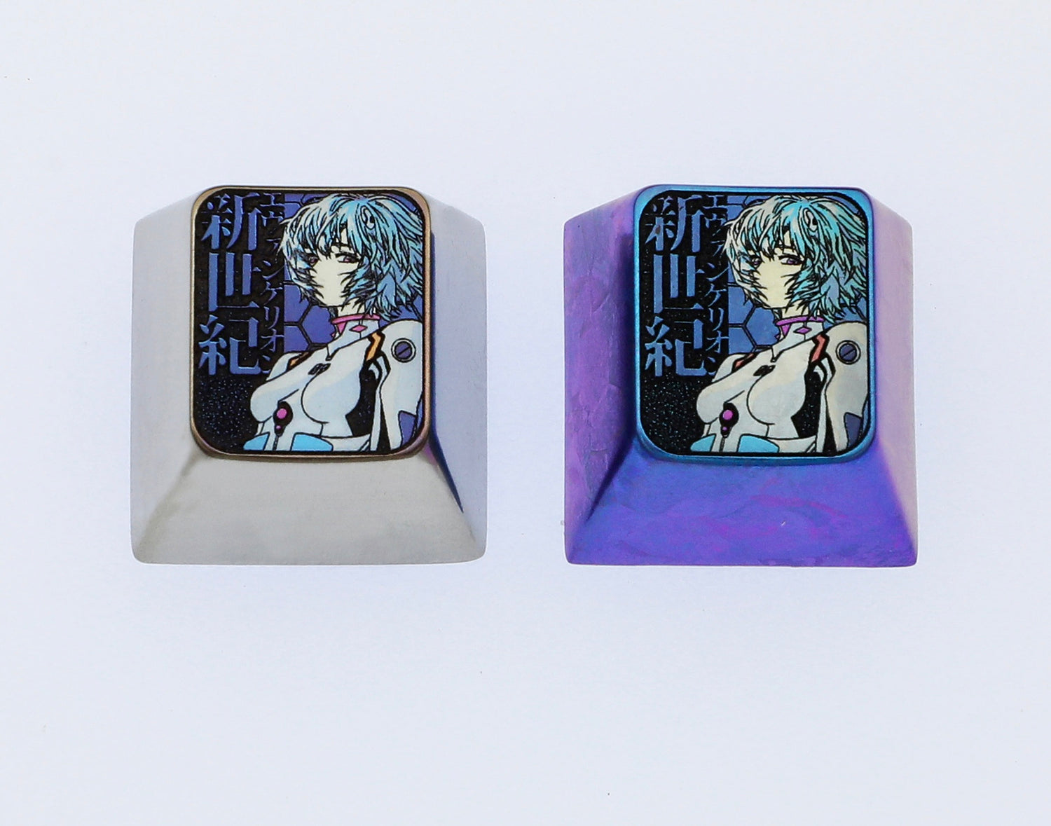 EVA, Ayanami Rei, 1U Titanium Alloy metal personalized keycaps, keyboard decorative keycaps