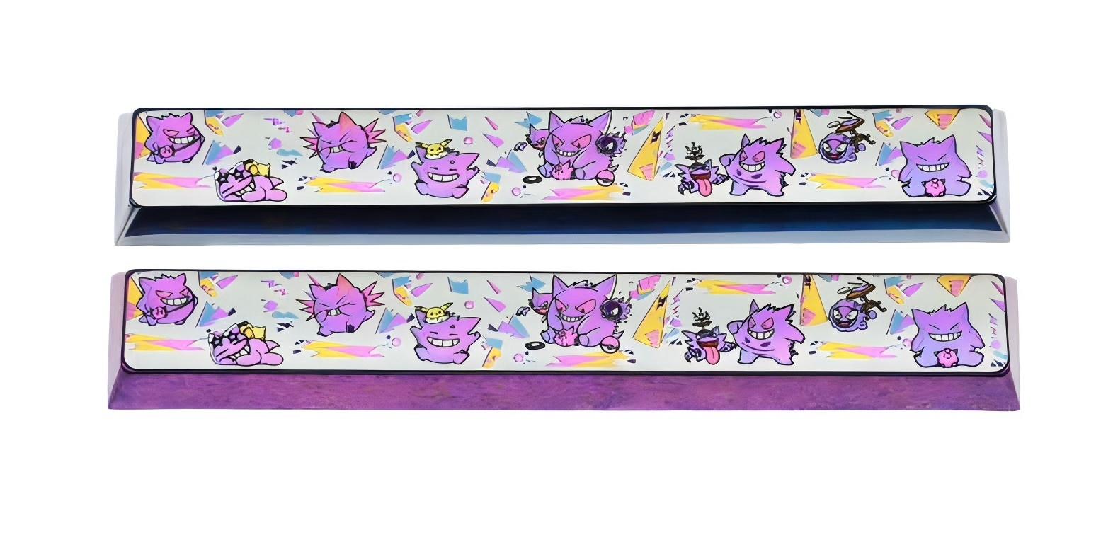 Pok é mon, Gengar Titanium Spacebar 6.25U/7U. Anime game character peripheral metal personalized keycaps