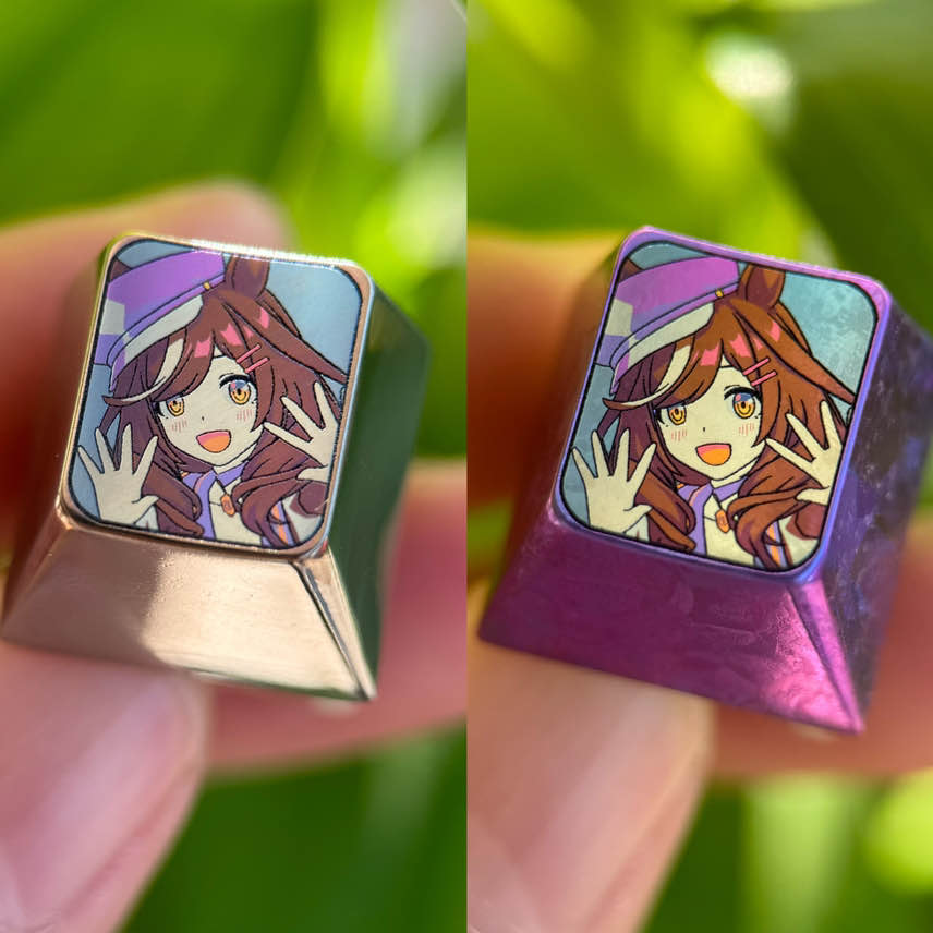 Matikanetannhauser, 1U titanium alloy personalized keycap, mechanical keyboard metal decorative keycap