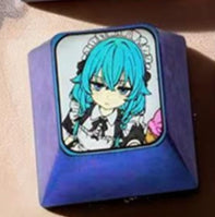 Mushoku Tensei series, 1U titanium alloy personalized keycaps, height optional, anime, gaming, cultural and creative metal decorative keycaps
