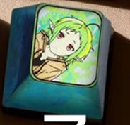 Mushoku Tensei series, 1U titanium alloy personalized keycaps, height optional, anime, gaming, cultural and creative metal decorative keycaps