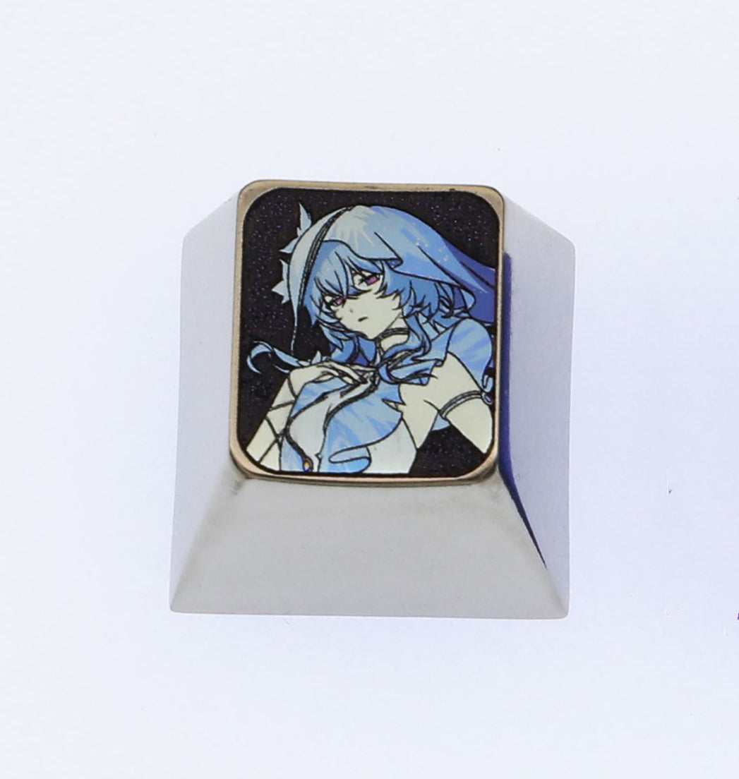 The Shorekeeper, 1U titanium alloy carved personalized keycaps, mechanical keyboard decorative keycaps.