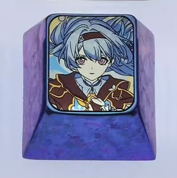 Firefly, AR-26710, 1U/1.5U titanium alloy personalized keycaps, metal decorative keycaps, gaming keycaps