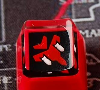 Helldovers 2 theme, personalized keycaps for function keys, crystal dropper material decorative keycaps, mechanical keyboard artisankeycaps