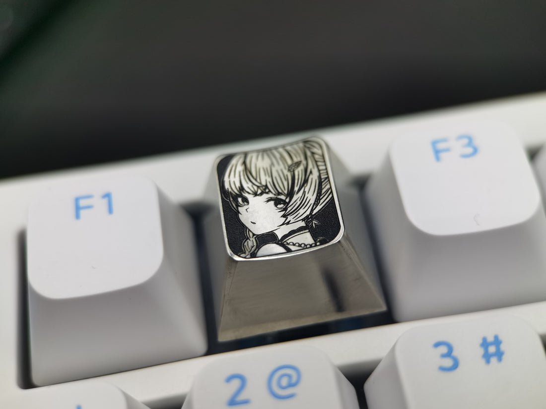 Zenless Zone Zero, Qingyi, titanium alloy plain carving, titanium alloy personalized keycaps, decorative keycaps