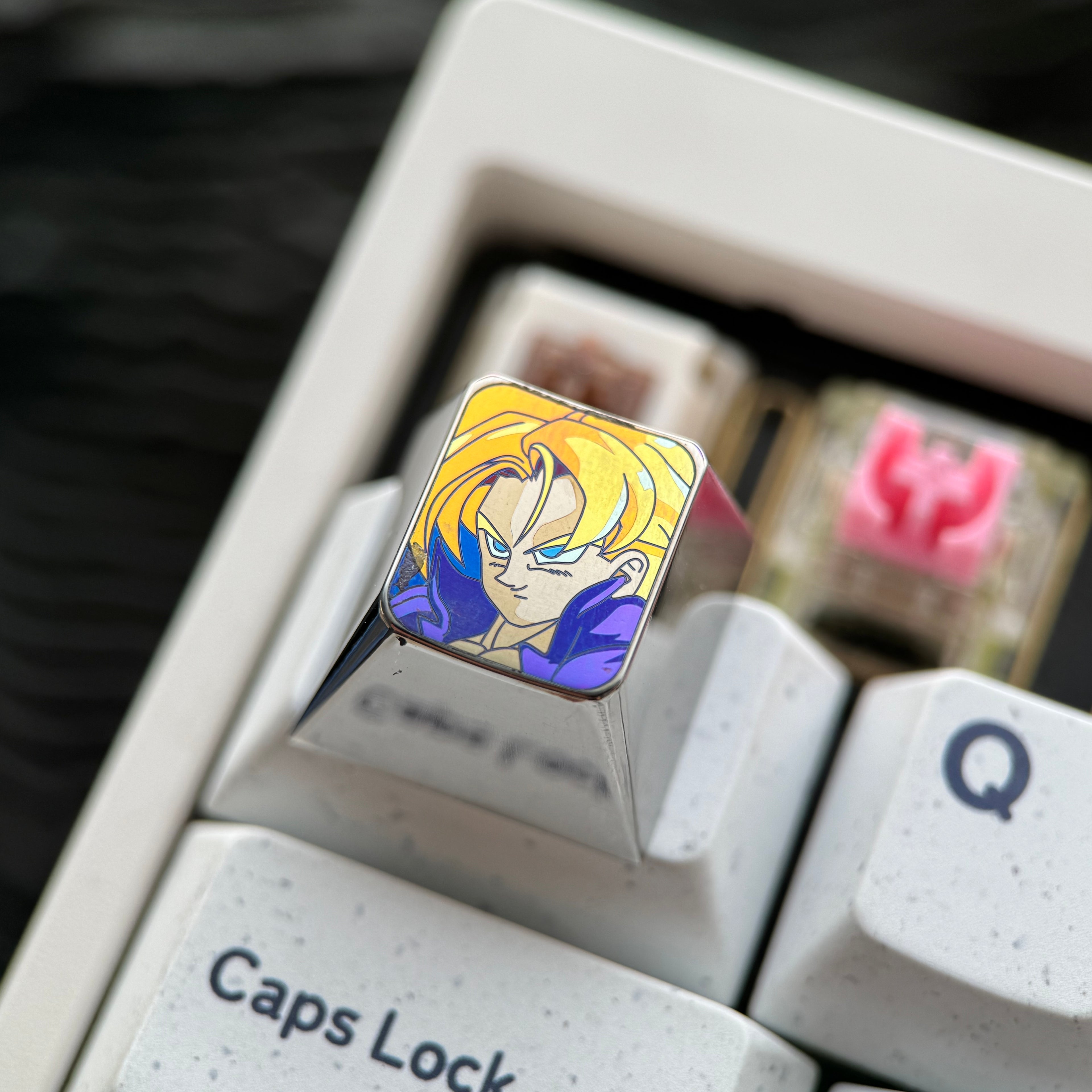 Dragon Ball series, 1U titanium alloy personalized keycaps, anime and game metal carving cultural creative keycaps