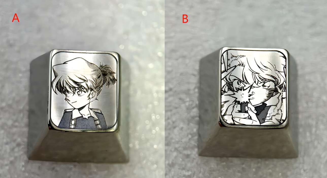 Detective Conan, Anita Hailey, 1U metal original color titanium alloy personalized keycaps, metal keycaps for anime and game peripheral characters