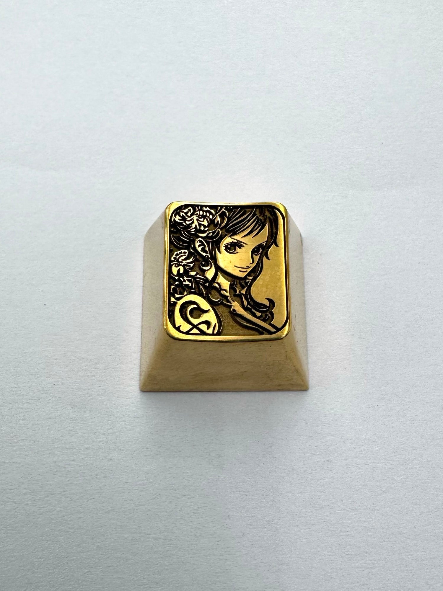 One Piece, brass personalized keycaps, metal keycaps around anime and game characters
