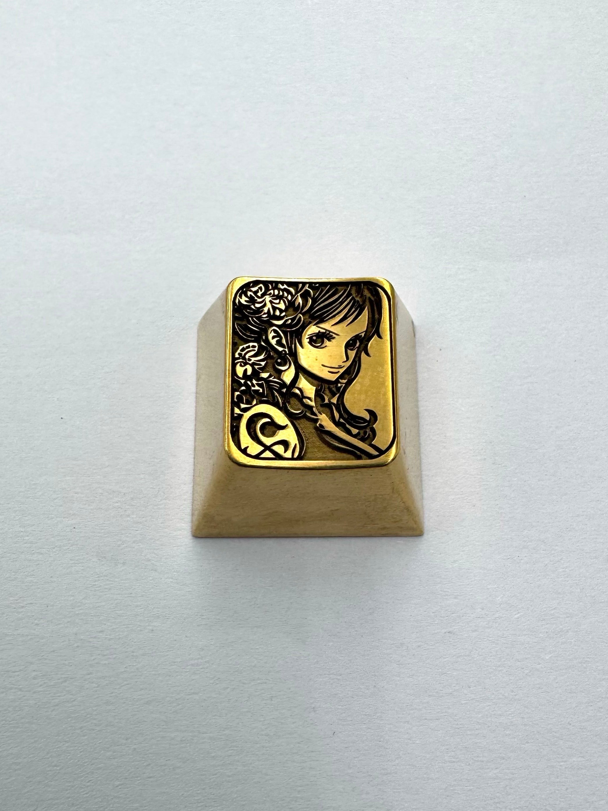 One Piece, brass personalized keycaps, metal keycaps around anime and game characters