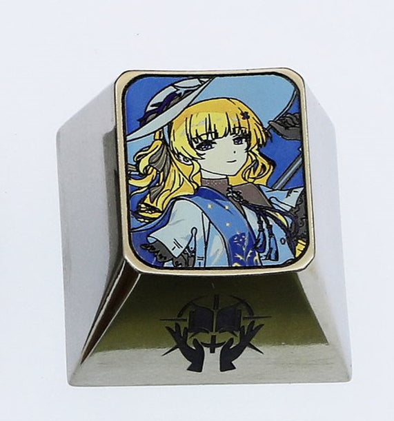 Wuthering Waves Phoebe&Camellia&Charlotte Montelli 1U Color Titanium Keycaps, Metal Personalized Keycaps