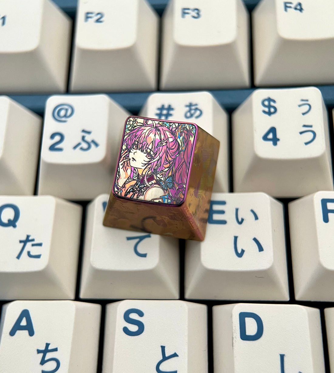 Wuthering Waves,Aemeath,1 U titanium alloy personalized keycaps, anime and game culture creative art keycaps, mechanical keyboard decorative keycaps