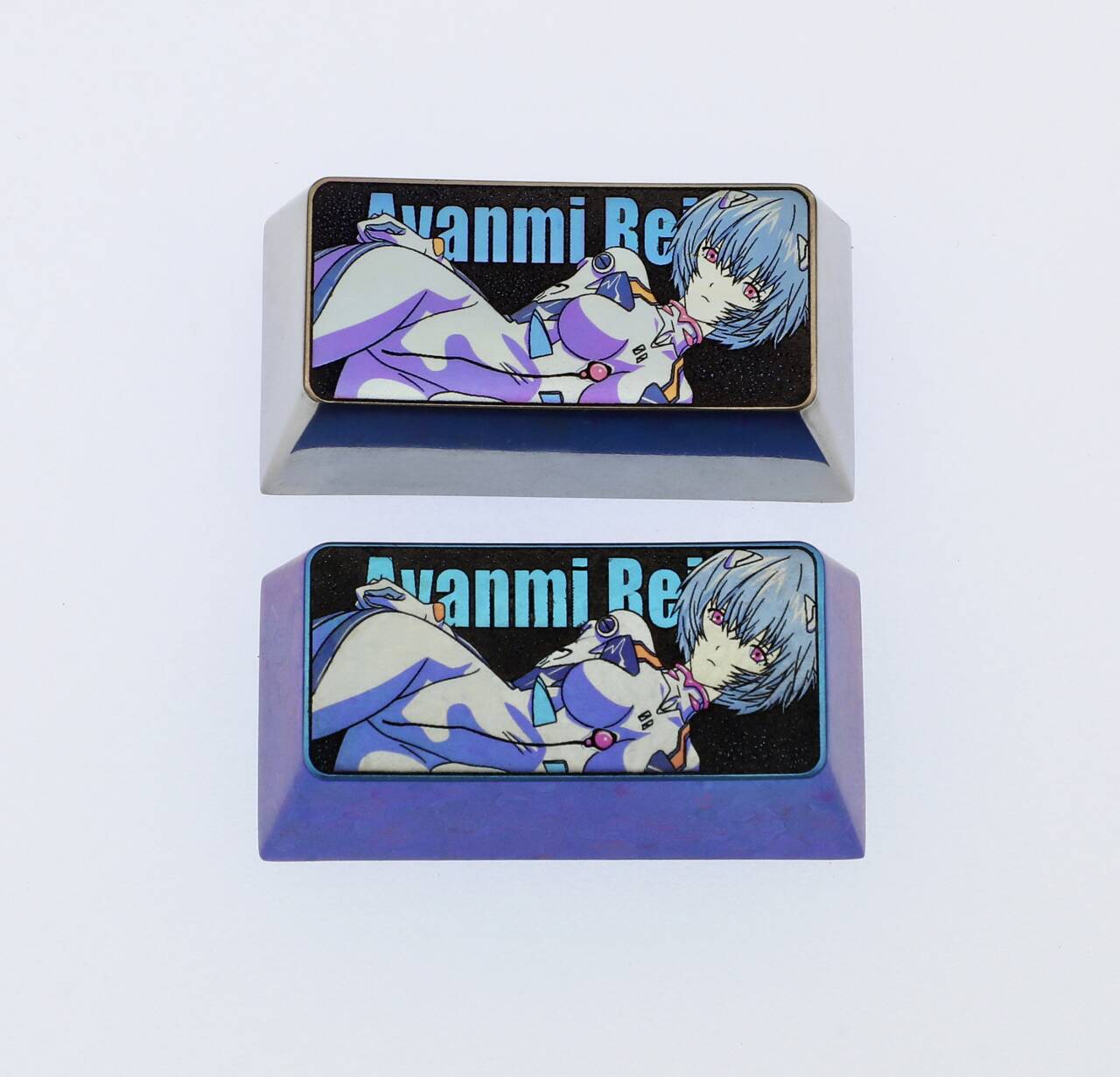 EVA, Ayanami Rei, 2U Backspace Key Titanium Alloy Metal Personalized Keycap, Keyboard Decorative Keycap