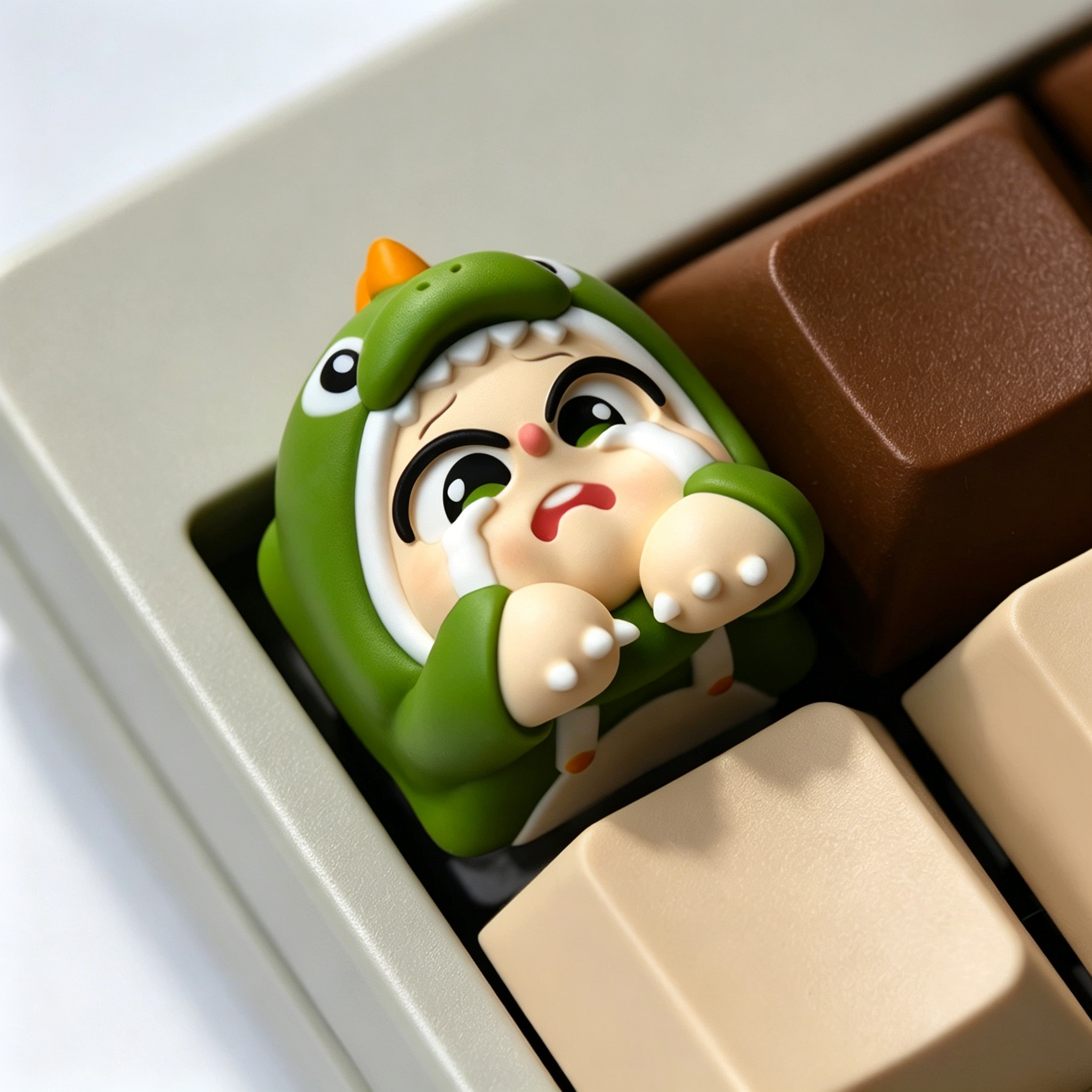 crybaby, Multi colored resin molded personalized keycaps, cute cartoon shaped resin keycaps, mechanical keyboard cartoon image decorative keycaps