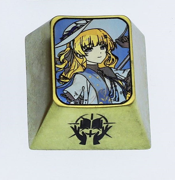 Wuthering Waves Phoebe&Camellia&Charlotte Montelli 1U Color Titanium Keycaps, Metal Personalized Keycaps