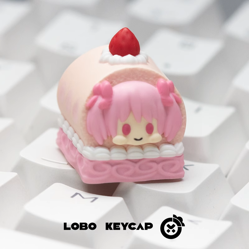 Puella Magi Madoka Magica, Cake Roll Theme Series, Personalized Resin Art Keycaps
