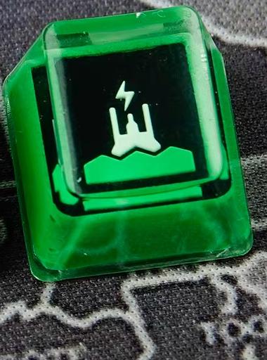 Helldovers 2 theme, personalized keycaps for function keys, crystal dropper material decorative keycaps, mechanical keyboard artisankeycaps