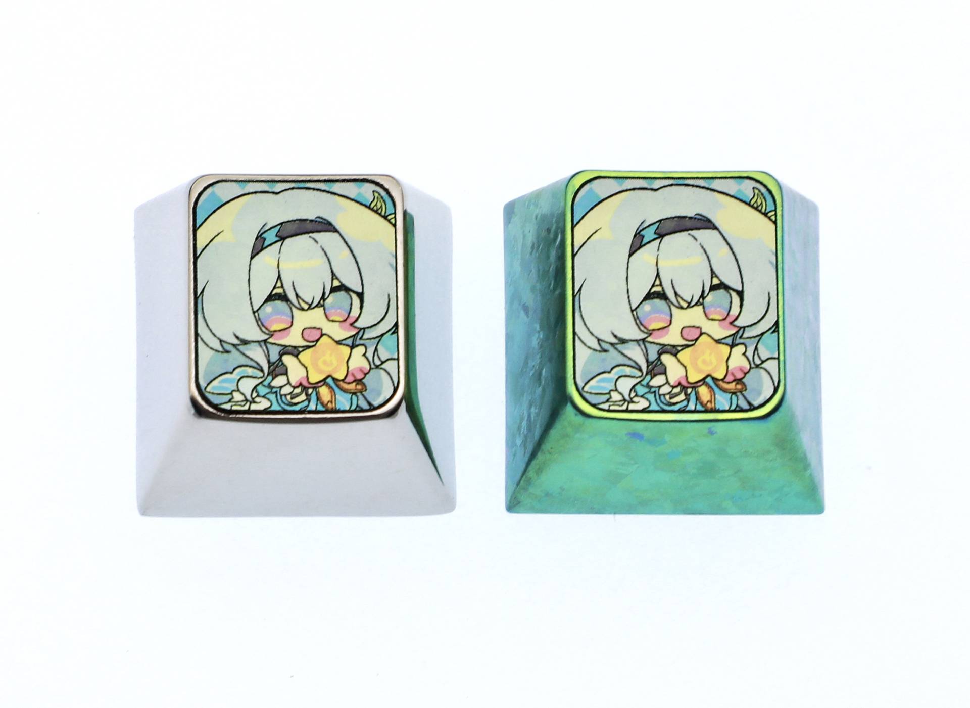 Honkai: Star Rail, Firefly, 1U cute titanium alloy personalized keycaps, metal carving art creative keycaps around anime and game characters
