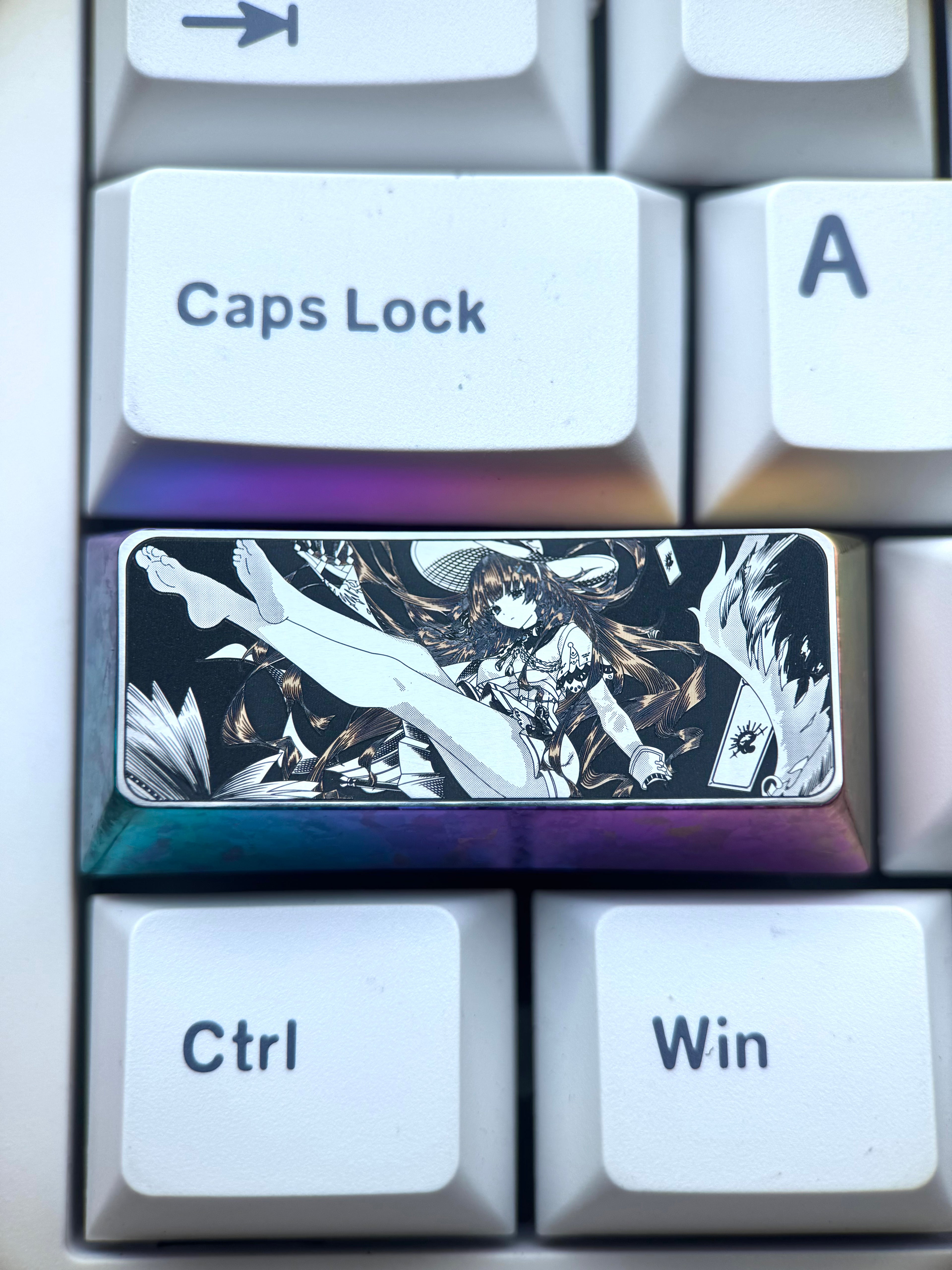 Wuthering Waves, Phoebe, 2.25U titanium alloy carved keycaps, anime and game culture creative personalized keycaps