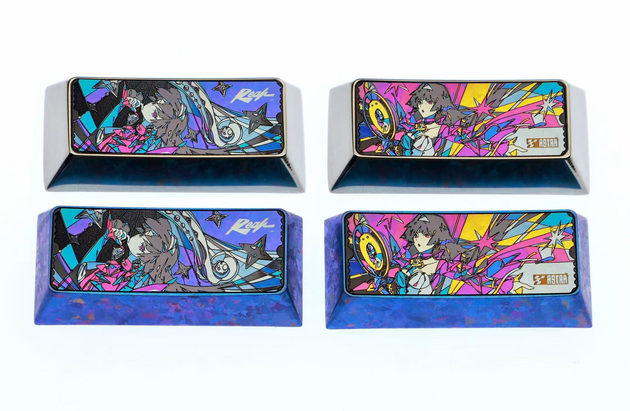 Zenless Zone Zero, Astra Yao two 2.25U titanium alloy return key personalized keycaps, anime and game character metal carving creative keycaps