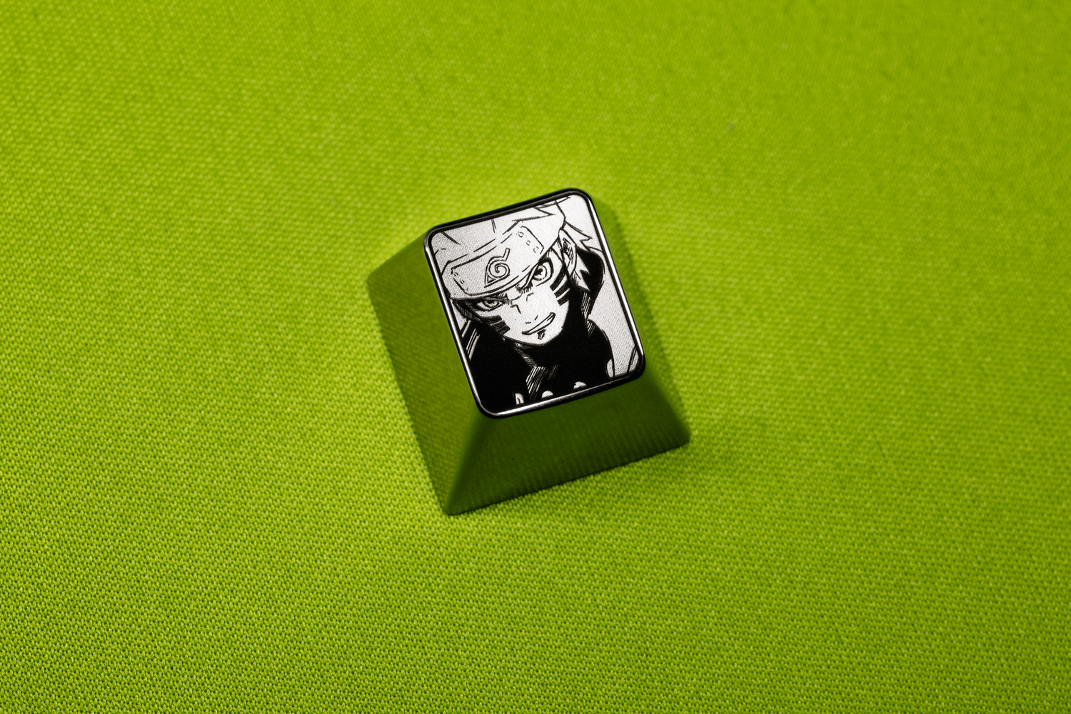 NARUTO, Uzumaki Naruto Immortal Mode, 1U titanium alloy personalized keycaps, anime, gaming, manga, metal peripheral cultural and creative keycaps
