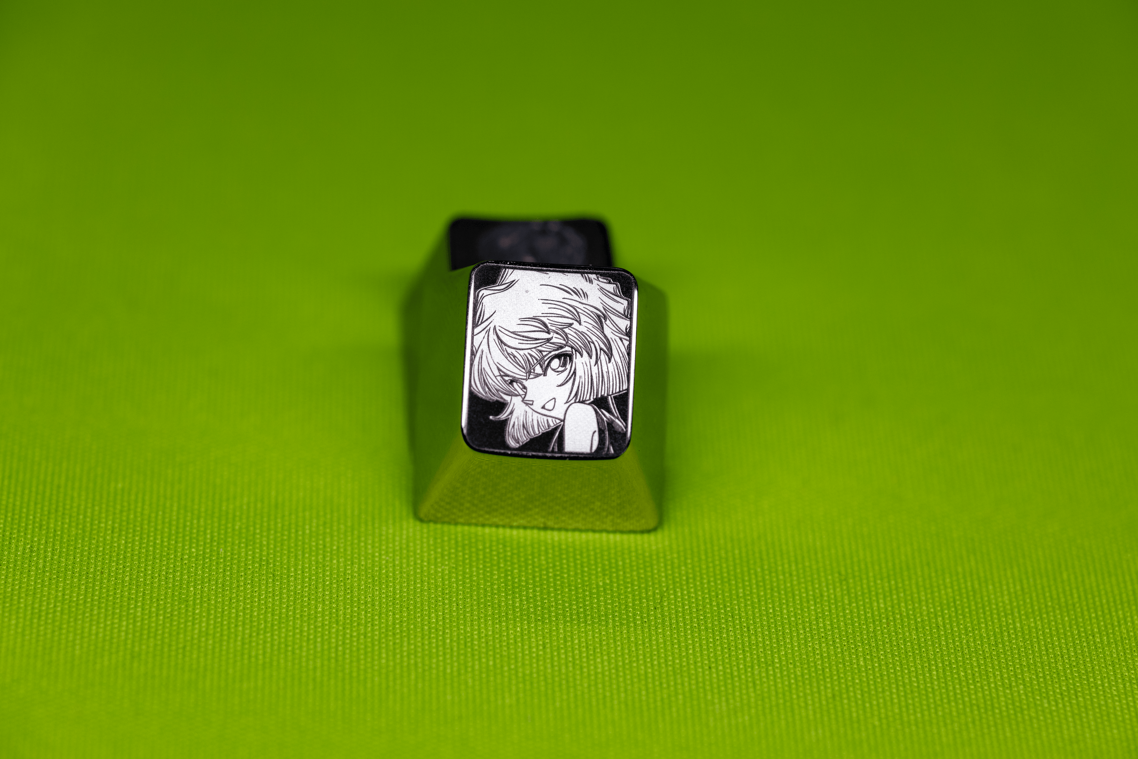Detective Conan, Anita Hailey, Rachel Moore 1U titanium alloy personalized keycaps, anime game themed metal carved decorative keycaps