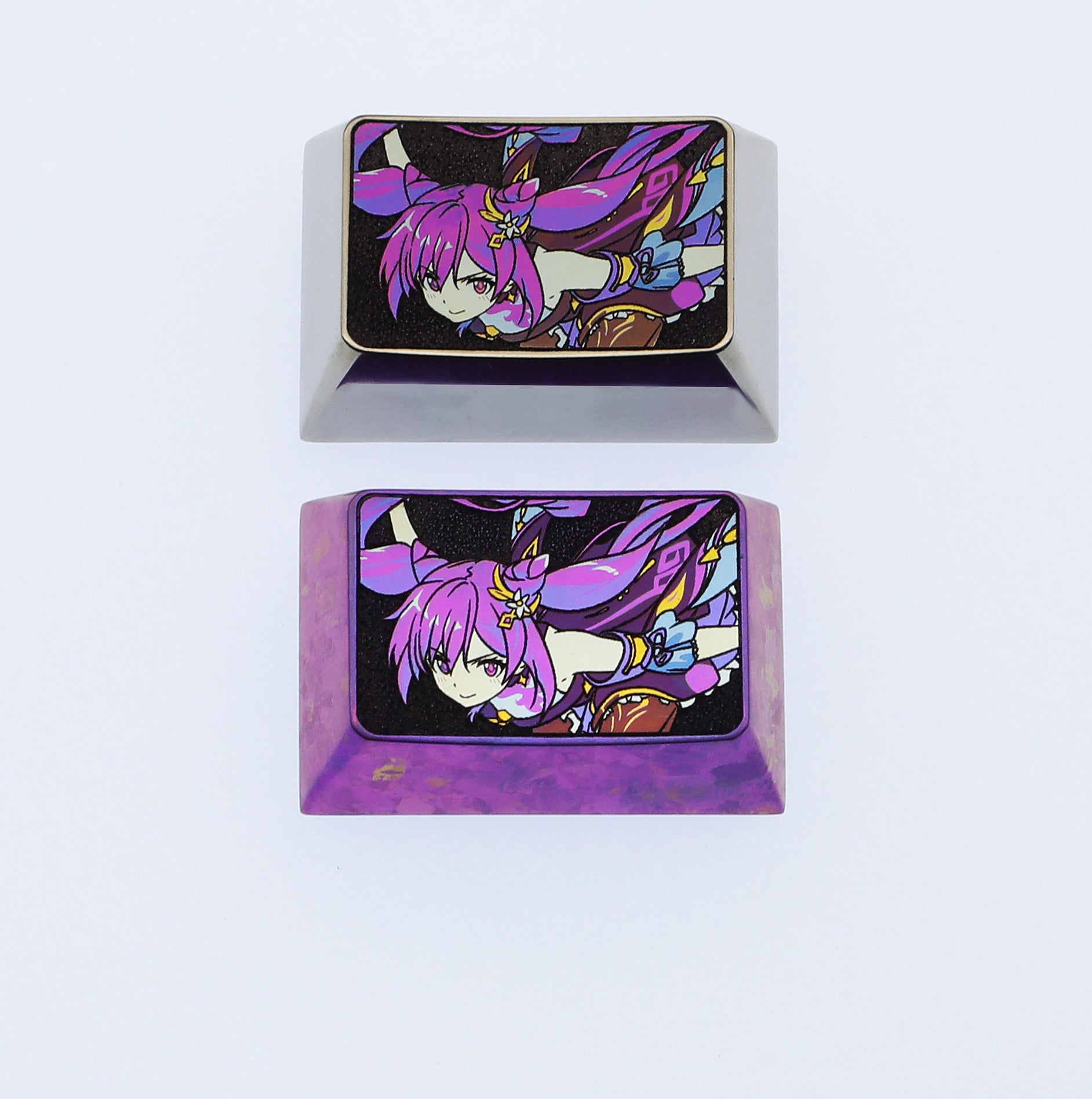 Keqing Titanium Alloy 1.5U Personalized Keycaps Personalized Keycaps, Decorative Keycaps