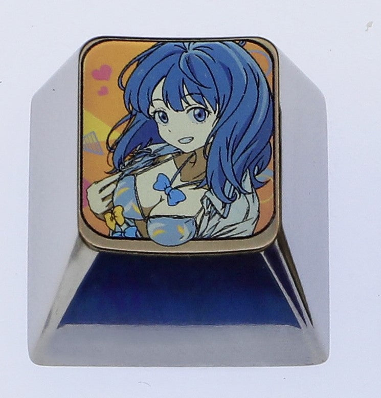 too many losing heroines!, 1U titanium alloy personalized keycap, metal decorative keycap