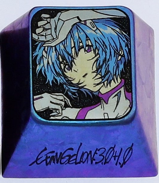 Eva,Asuka,Ayanami Rei, Titanium alloy 1U personalized keycaps, metal decorative keycaps, keyboard customized keycaps