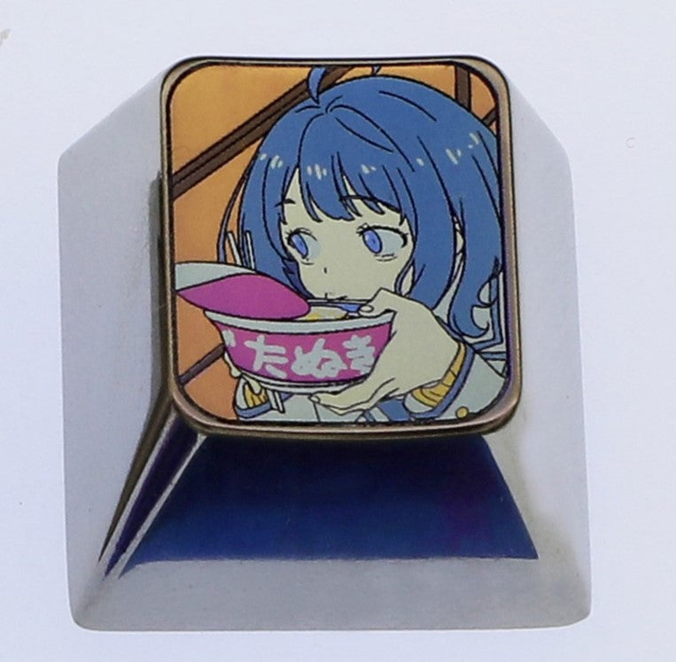 too many losing heroines!, 1U titanium alloy personalized keycap, metal decorative keycap
