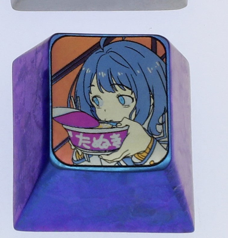 too many losing heroines!, 1U titanium alloy personalized keycap, metal decorative keycap