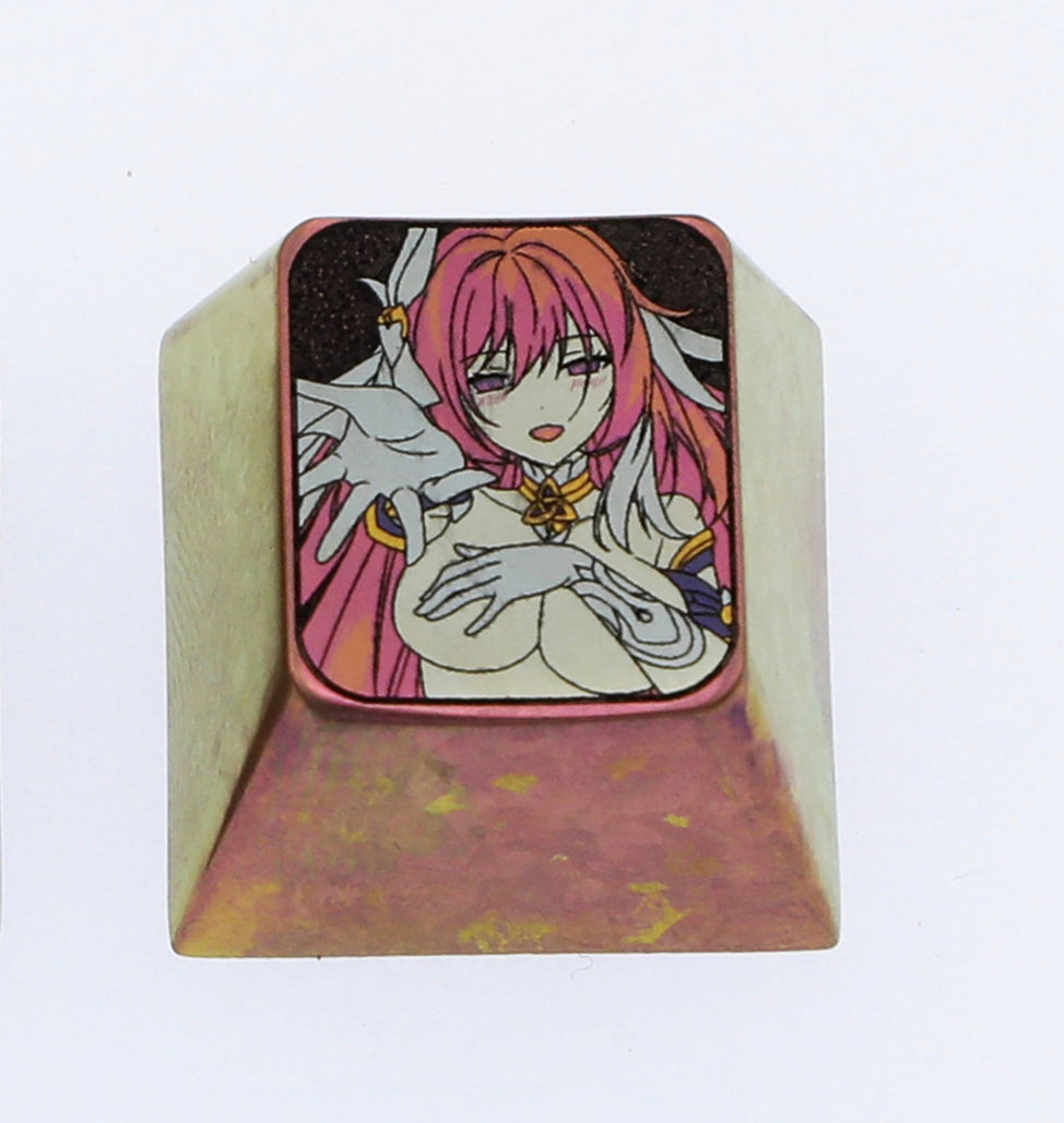 Honkai Impact 3,.Elysia, Colored titanium alloy carved keycaps, personalized decorative keycaps for mechanical keyboards