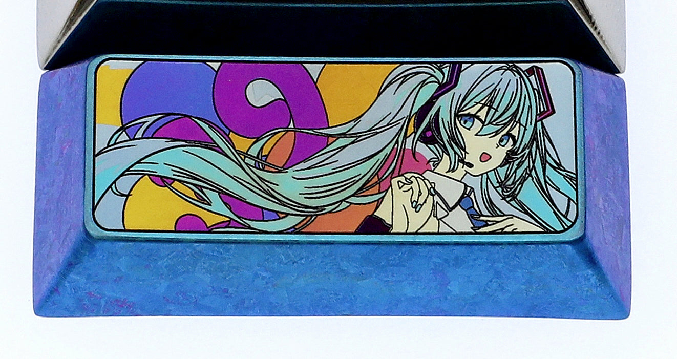Hatsune Miku 2.25U titanium alloy metal personalized key cap, decorative key cap