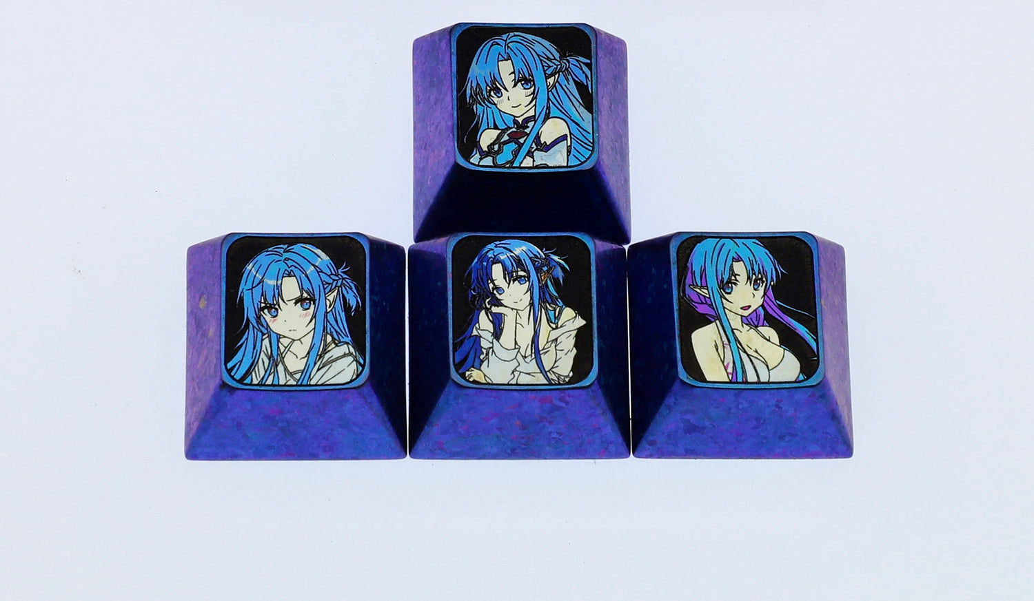 Yuuki Asuna, Titanium alloy directional key combination set, metal personalized keycaps, keyboard decorative keycaps