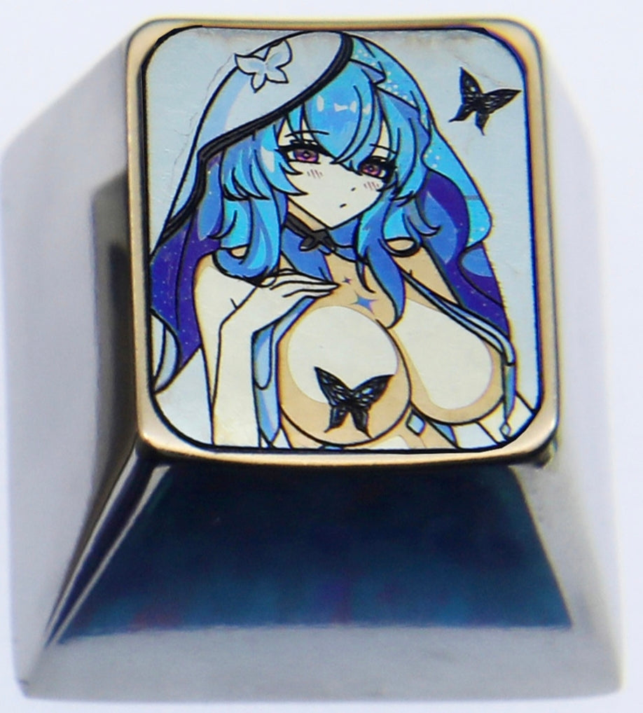 Wuthering Waves,The Shorekeeper, Two 1U titanium alloy personalized keycaps, anime game keycaps