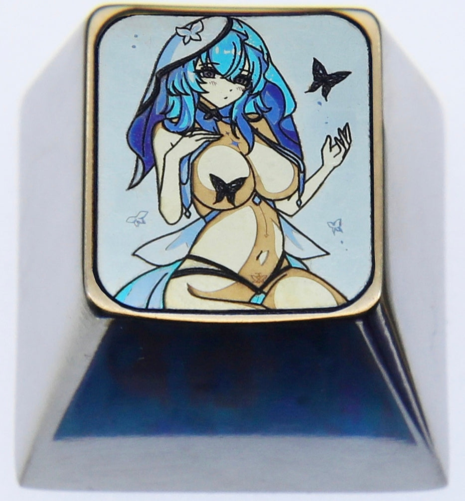 Wuthering Waves,The Shorekeeper, Two 1U titanium alloy personalized keycaps, anime game keycaps